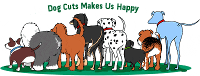 Happy tails dog grooming graphic